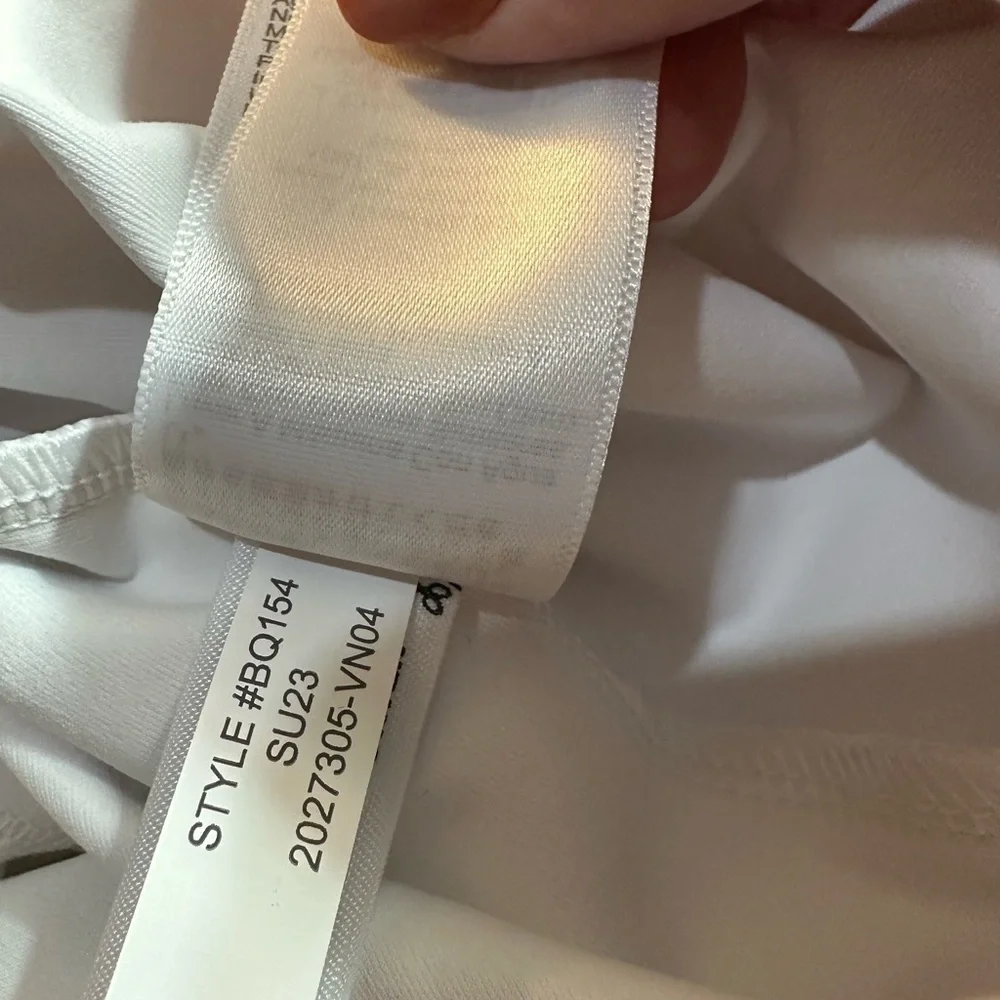 J Crew Pleated Active Skort Skirt White Large NWT